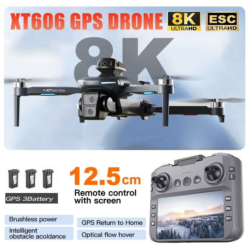 Jjrc Drone X12 - XT606 MAX 3 Akku-Drohne 4K 8K